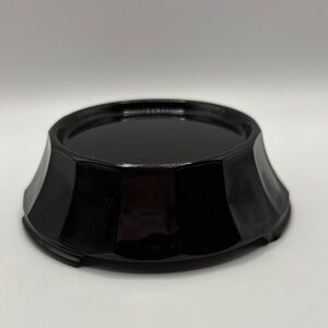 Black Decorative Bowl Stand Pedestal Fenton vintage glass